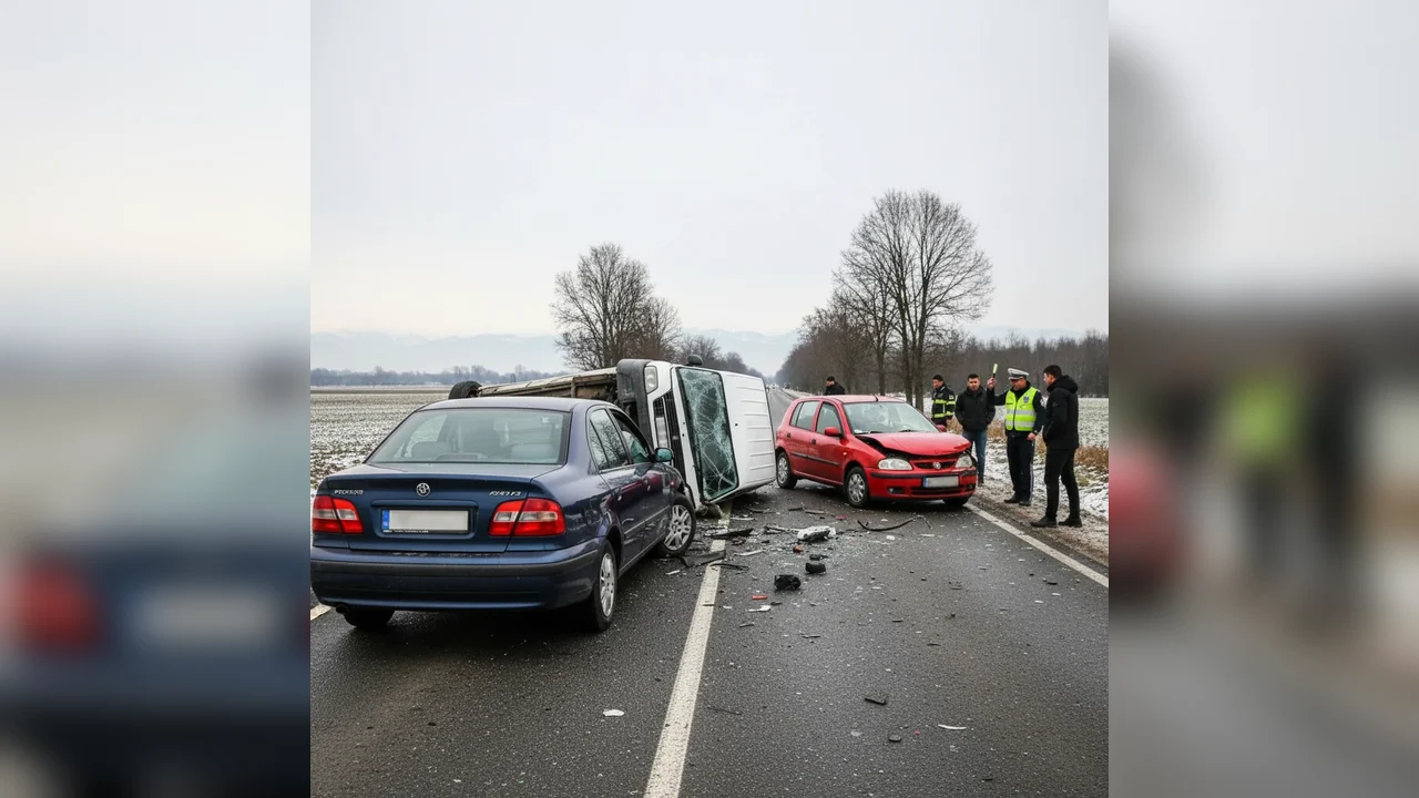 Accident cu trei mașini pe drumul către Suceava astăzi