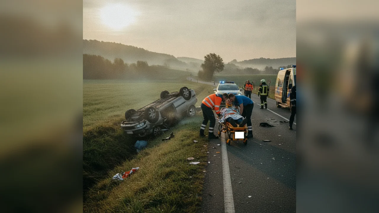 Accident rutier grav la Botoșani: Șofer rănit, mașină în râul Sitna