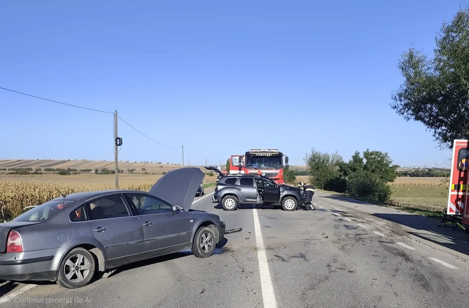 Accident la Vlădeni: un tânăr de 25 de ani, dus la spital de SMURD