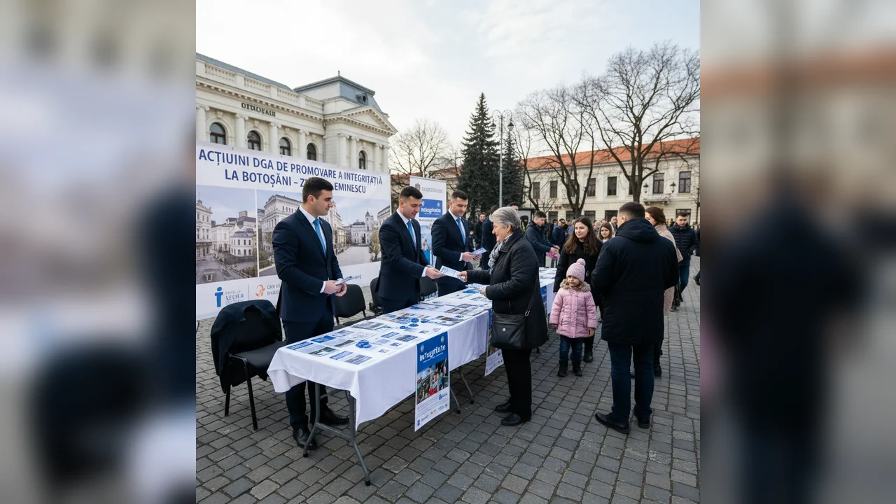 Acțiuni DGA pentru promovarea integrității la Botoșani, organizate de Zilele Eminescu