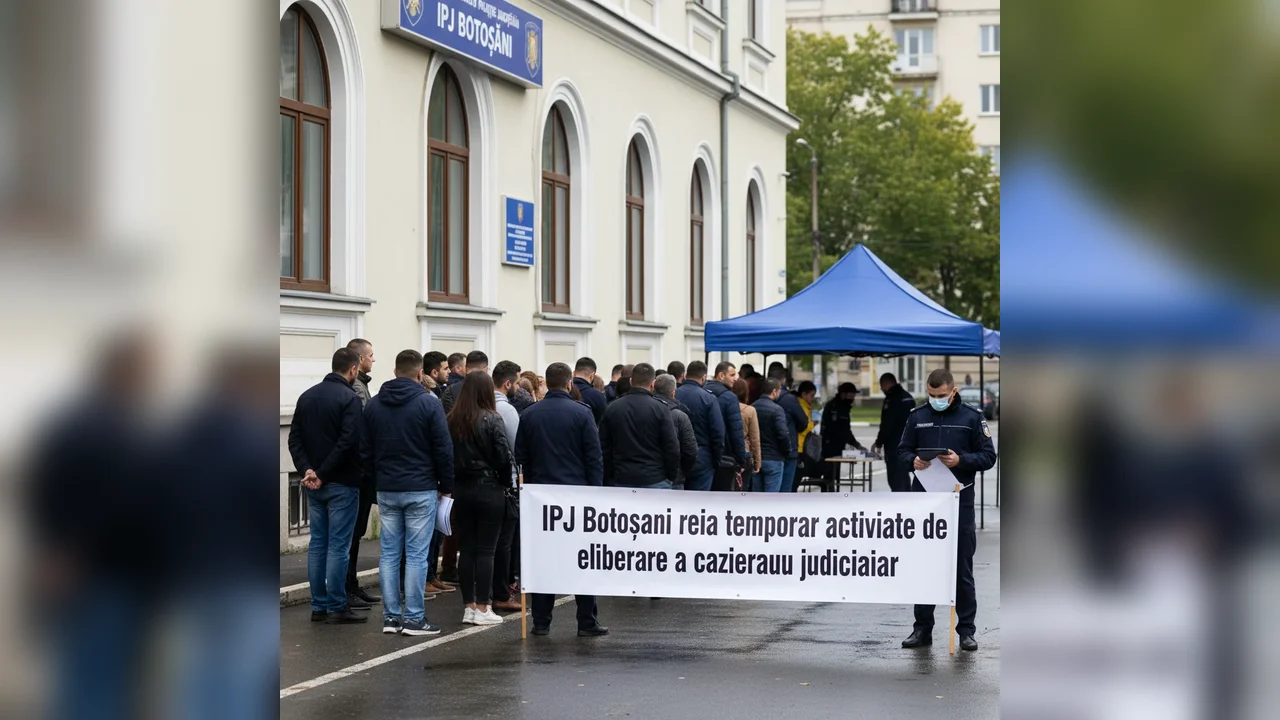 Activitatea de eliberare a cazierului judiciar este reluată temporar la Botoșani