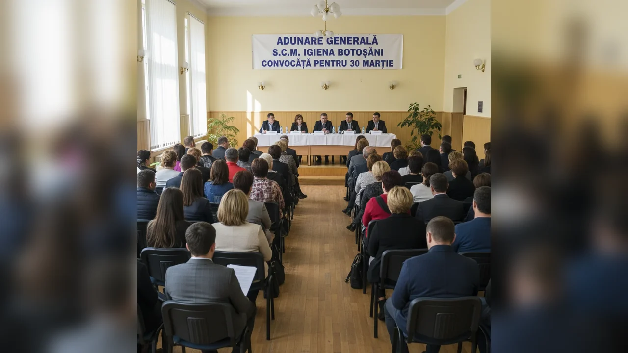 Adunarea generală a S.C.M. Igiena Botoșani programată pentru 30 martie