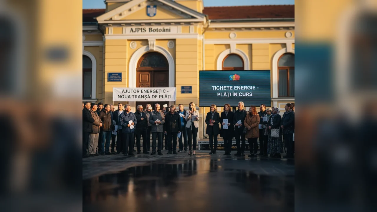 AJPIS Botoșani anunță nouă tranșă de plăți pentru tichetele de energie aferente lunii noiembrie 2025