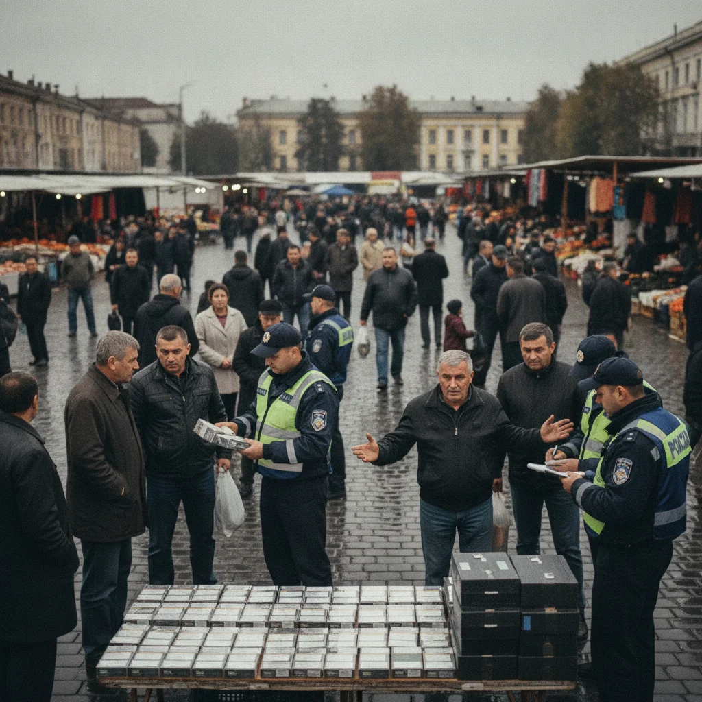 Amendă de 20.000 de lei după controlul din Piața Centrală din Botoșani: 40 de pachete de țigări confiscate