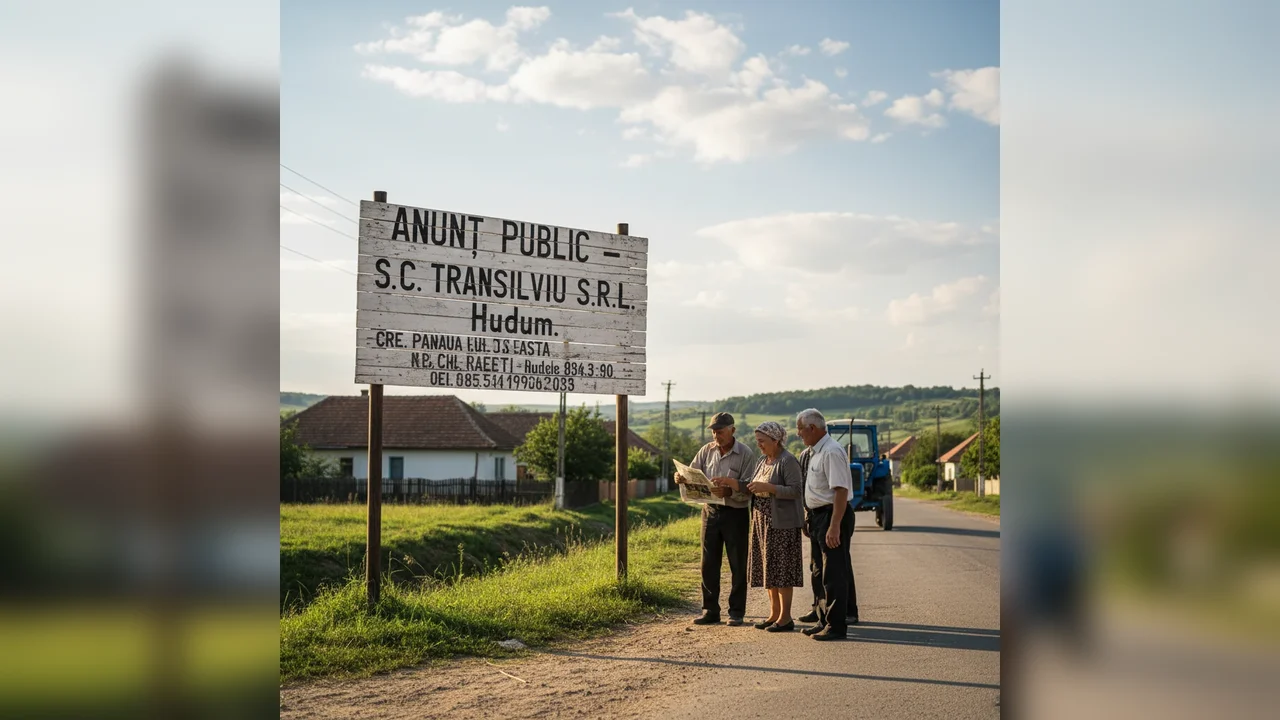 Anunț Public al S.C. TRANSILVIU S.R.L. din Hudum