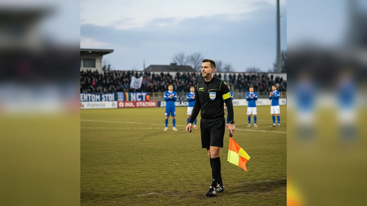 Arbitrul asistent Sebastian Gheorghe își încheie cariera la un meci disputat la Botoșani