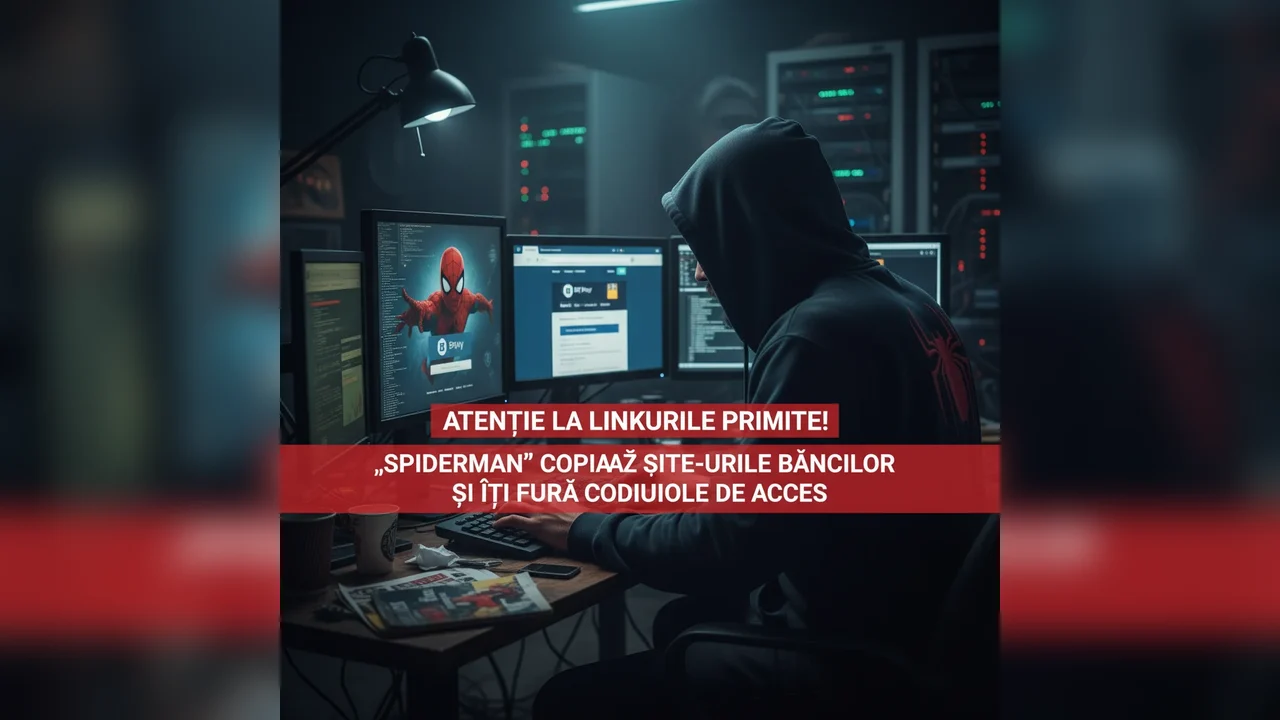 Atenție la linkurile false! Spiderman imită site-urile băncilor pentru a fura codurile de acces