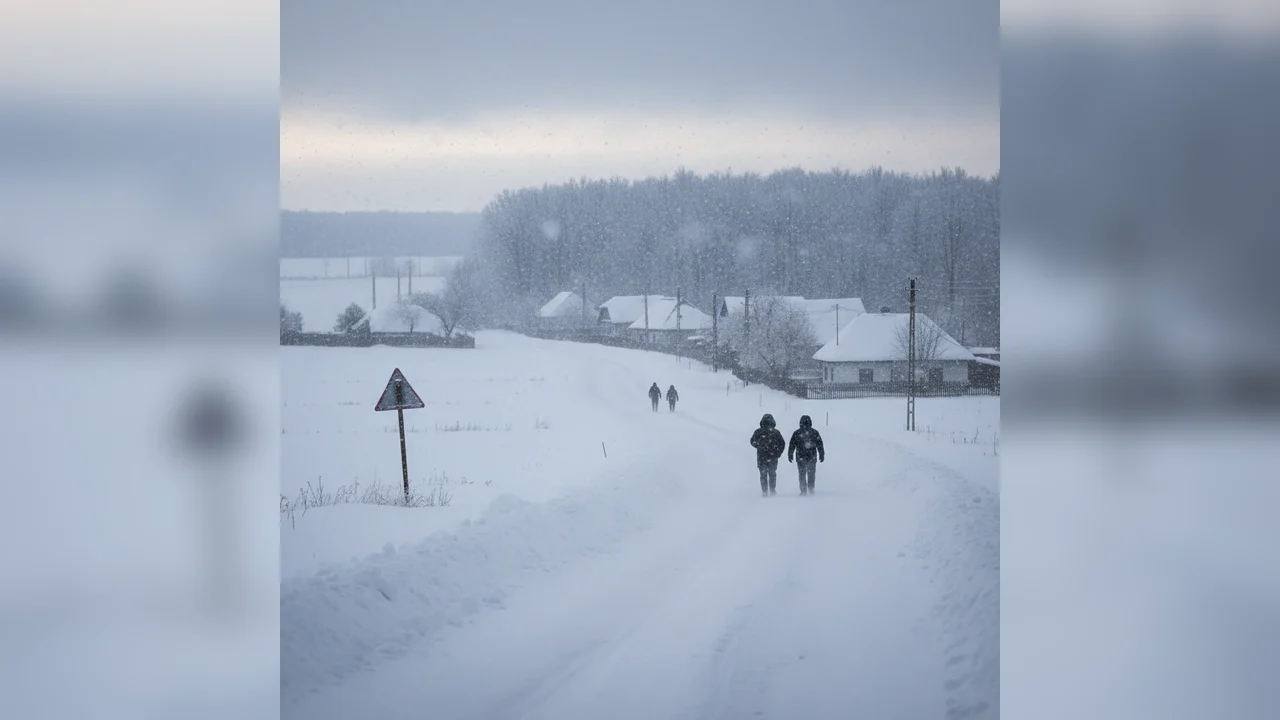 Avertizare de vreme severă la Botoșani: ninsori, polei și viscol până pe 29 decembrie