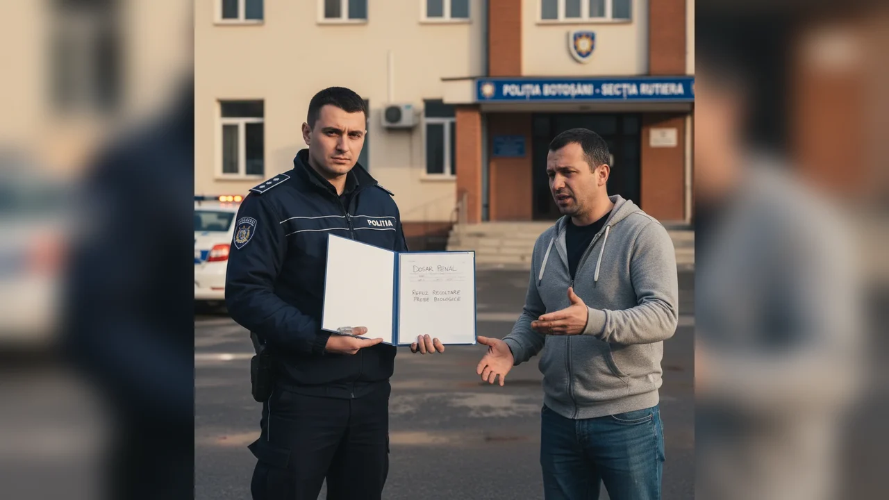 Bărbat de 53 de ani din Botoșani cercetat penal pentru refuzul recoltării probelor biologice