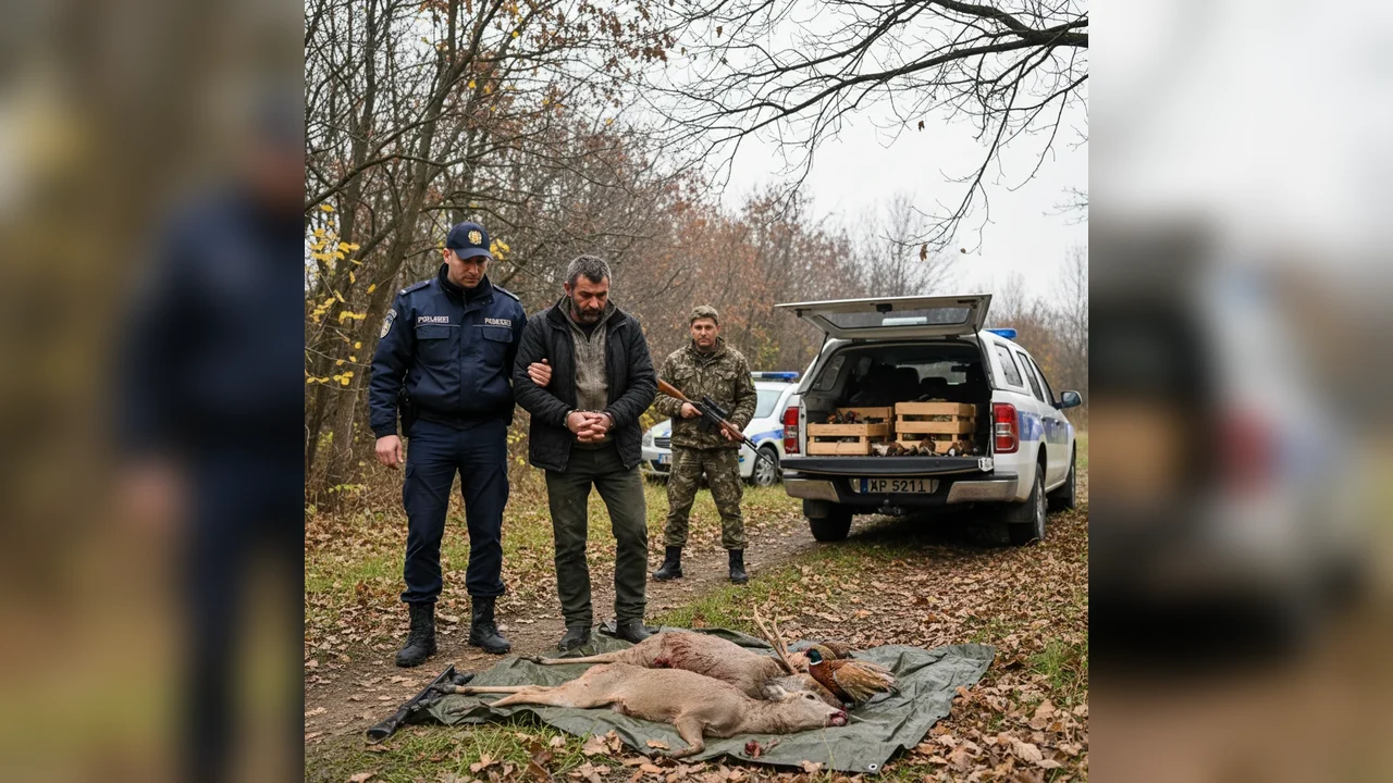 Bărbat din Botoșani, reținut pentru braconaj cinegetic și transport ilegal de vânat