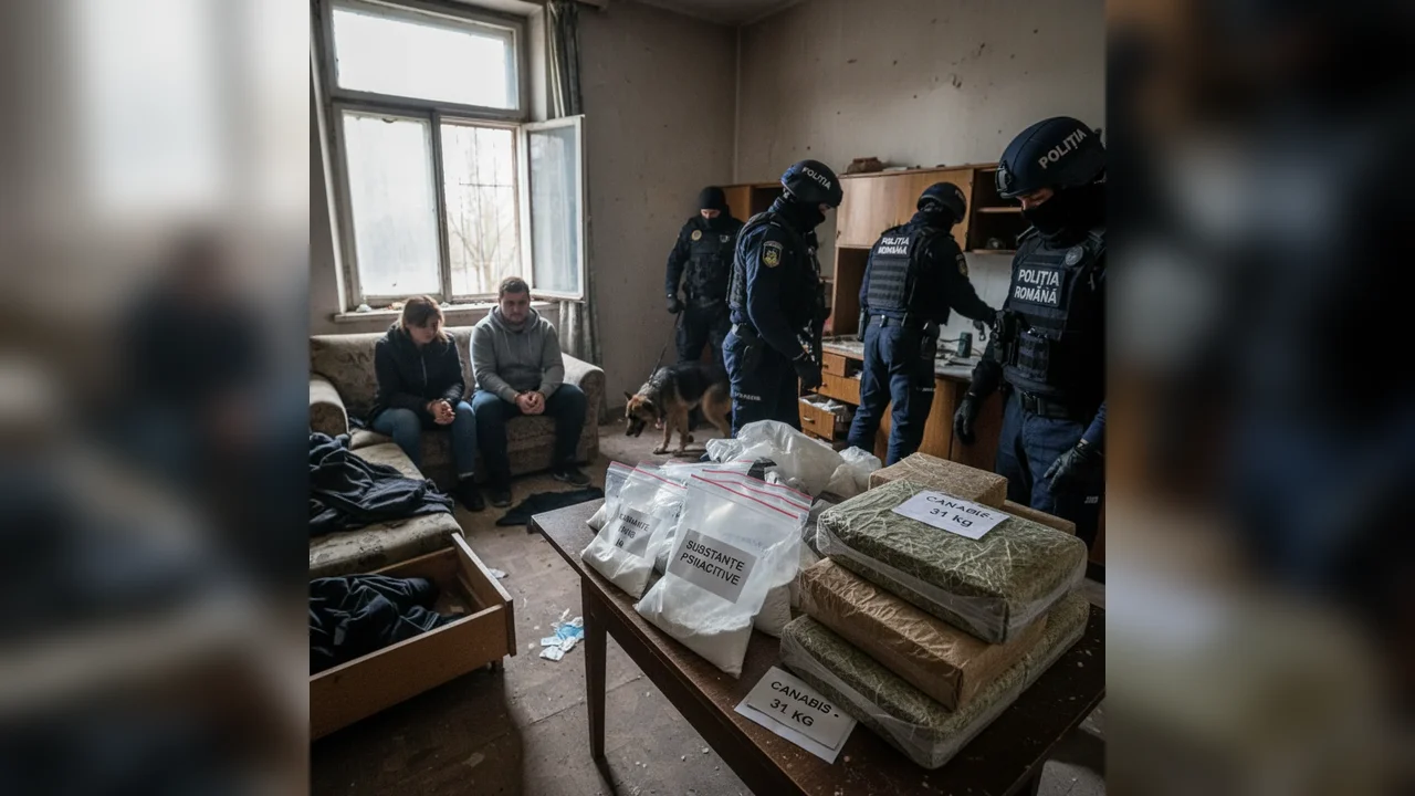 captură impresionantă de psihoactive și canabis în acțiune fulger