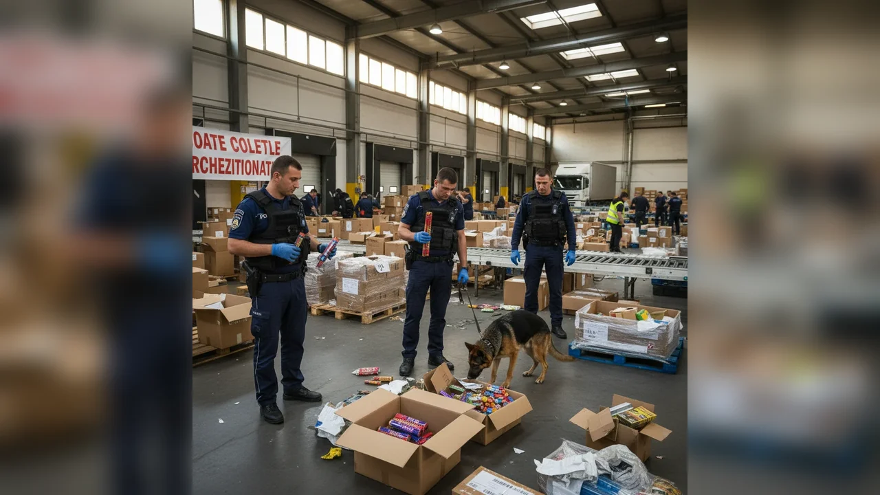 Coletele firmelor de curierat din Botoșani, controlate integral pentru artificii și petarde interzise