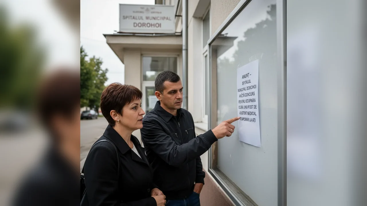 Concurs pentru postul de asistent medical temporar ATI la Spitalul Municipal Dorohoi – Anunț oficial