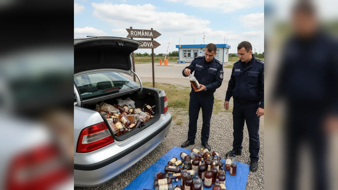 coniac transportat ilegal într-un portbagaj
