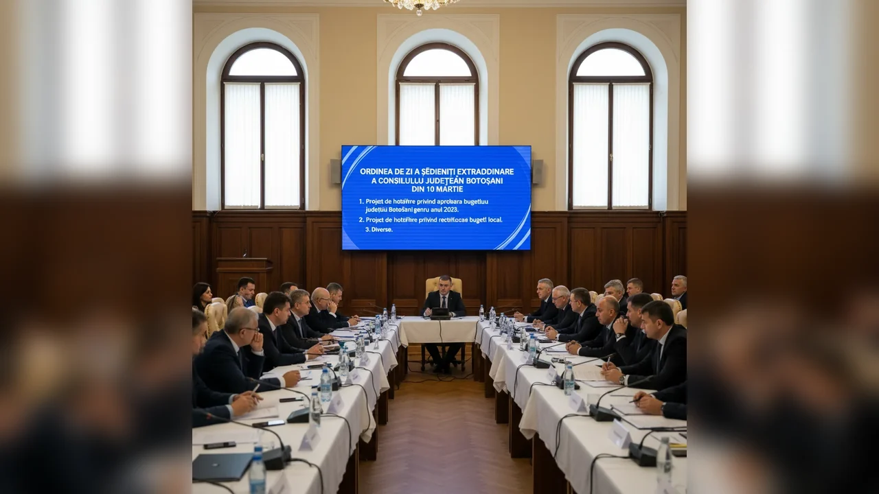 Consiliul Județean Botoșani va discuta noi măsuri pentru sănătate și mediu în ședința extraordinară din 10 martie