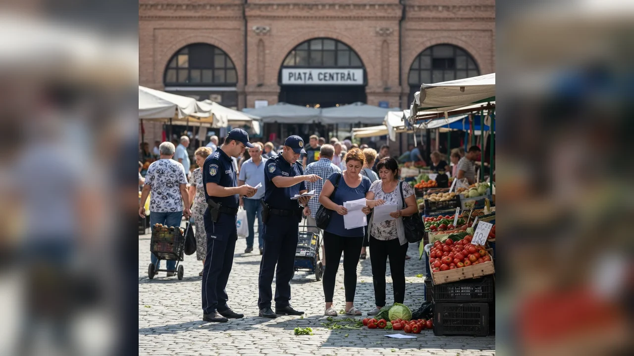 Controale la comercianți în Piața Centrală Botoșani: amenzi și nereguli constatate