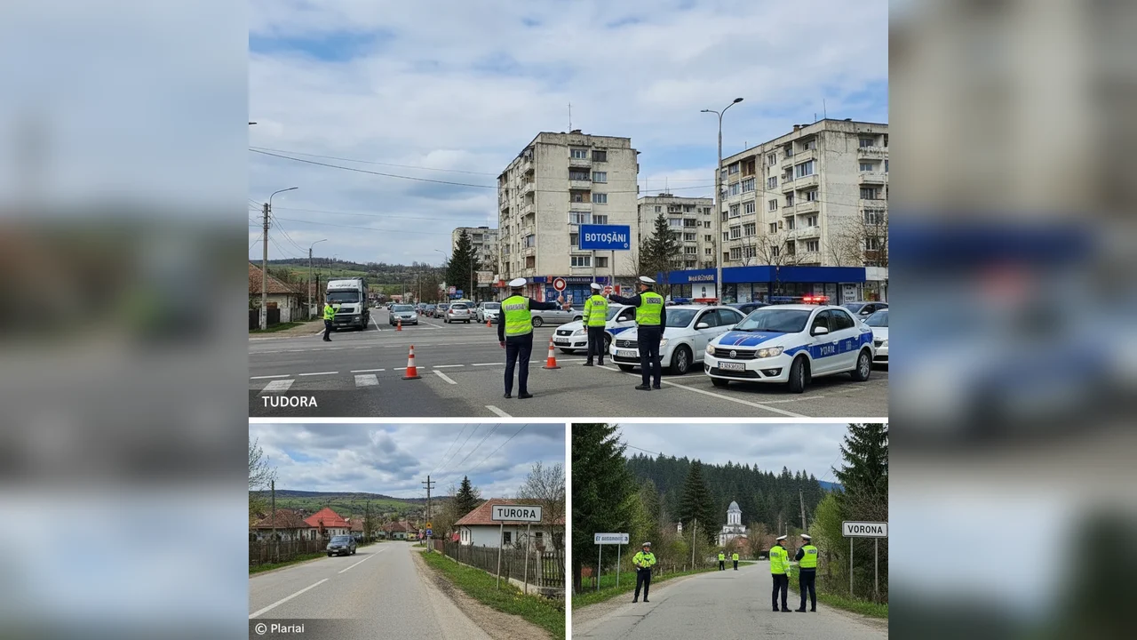 Controale rutiere extinse la Botoșani, Tudora și Vorona pe 3 ianuarie
