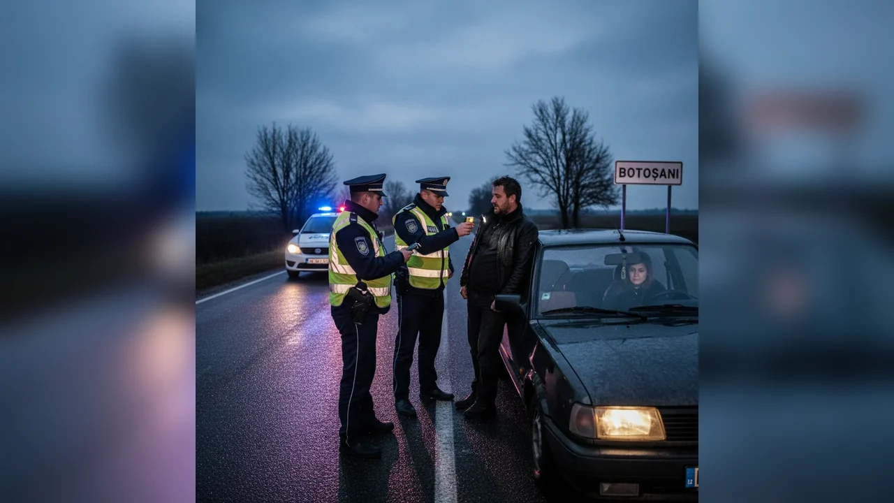 Controale rutiere în Botoșani: mai mulți șoferi prinși băuți la volan