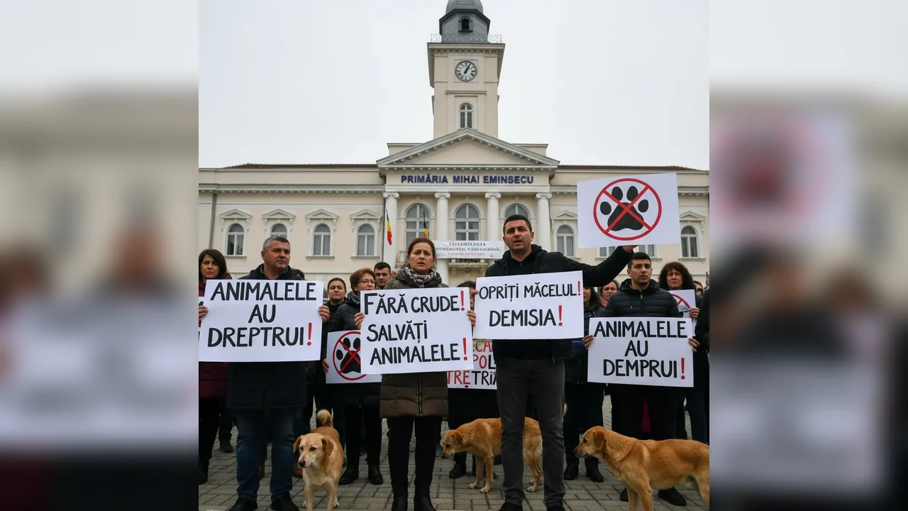 Controverse la Botoșani după anunțul Primăriei Mihai Eminescu privind împușcarea animalelor fără stăpân