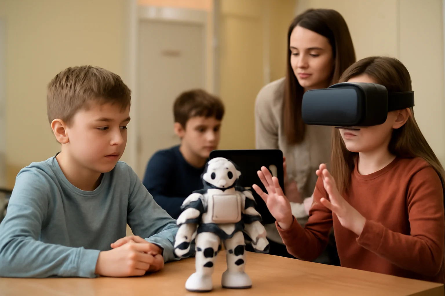 Copiii de la Palatul Copiilor Botoșani descoperă roboți și realitate virtuală într-un nou mod de a învăța