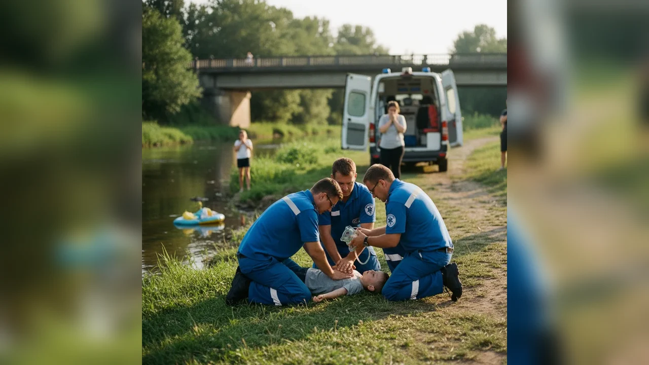 Coșmarul unei jocuri: băiețel salvat de echipajul SMURD