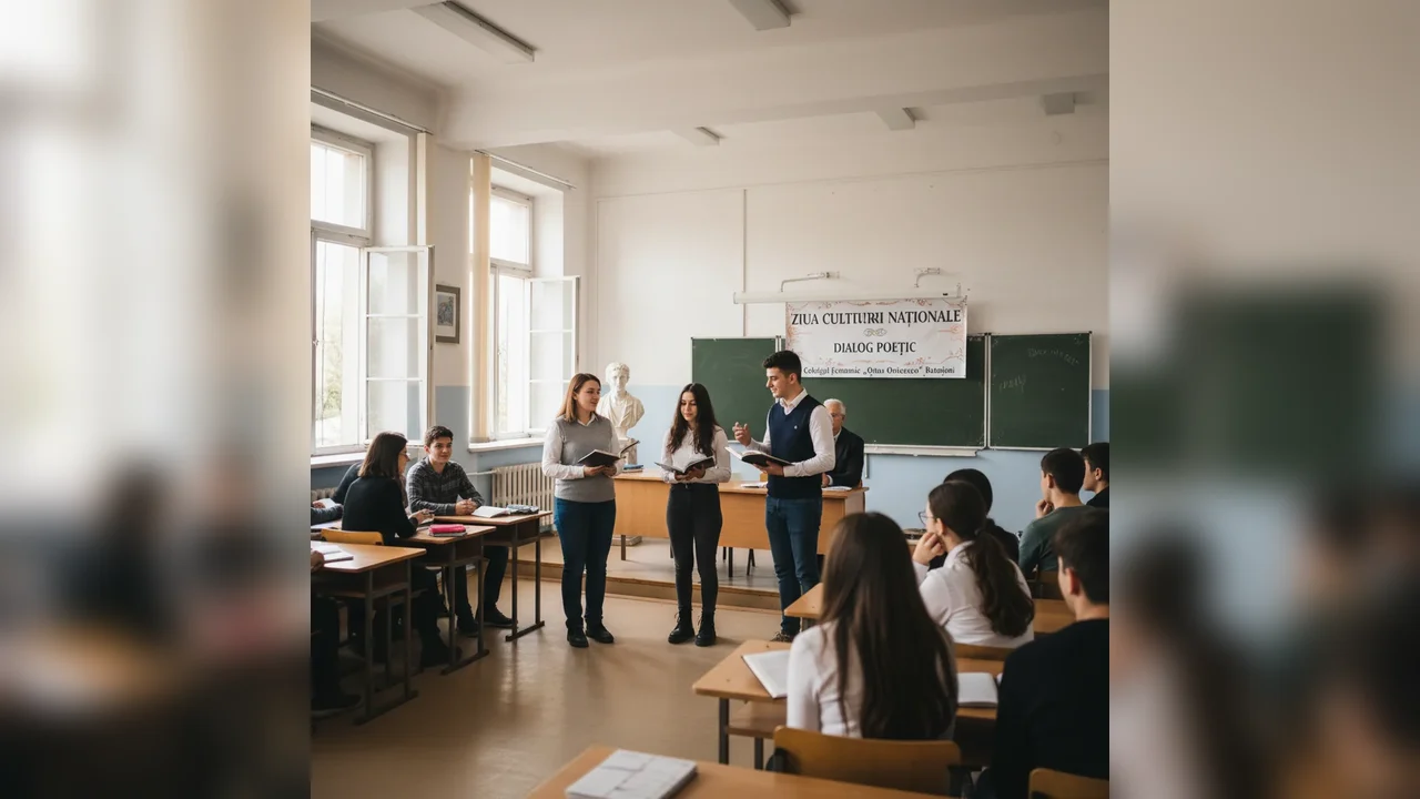 Dialog poetic de Ziua Culturii Naționale la Colegiul Economic „Octav Onicescu” Botoșani