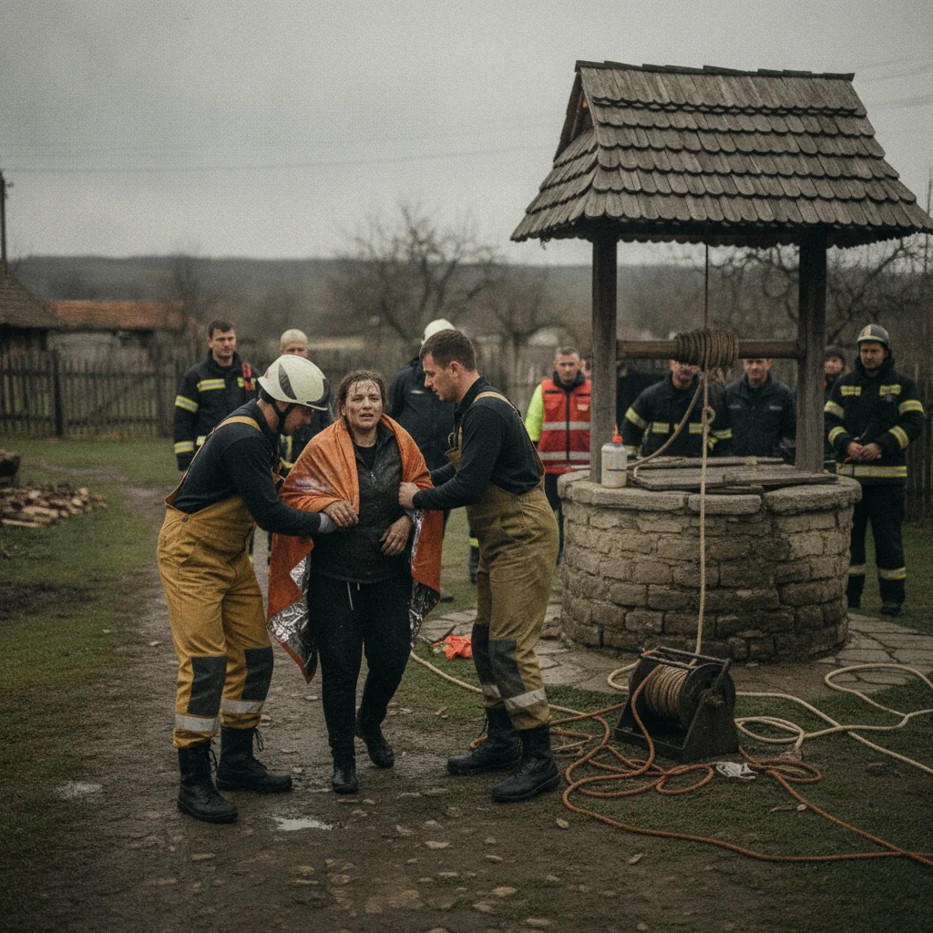 Femeie de 65 de ani, salvată dintr-o fântână de 6 metri în Cătămărăști Vale