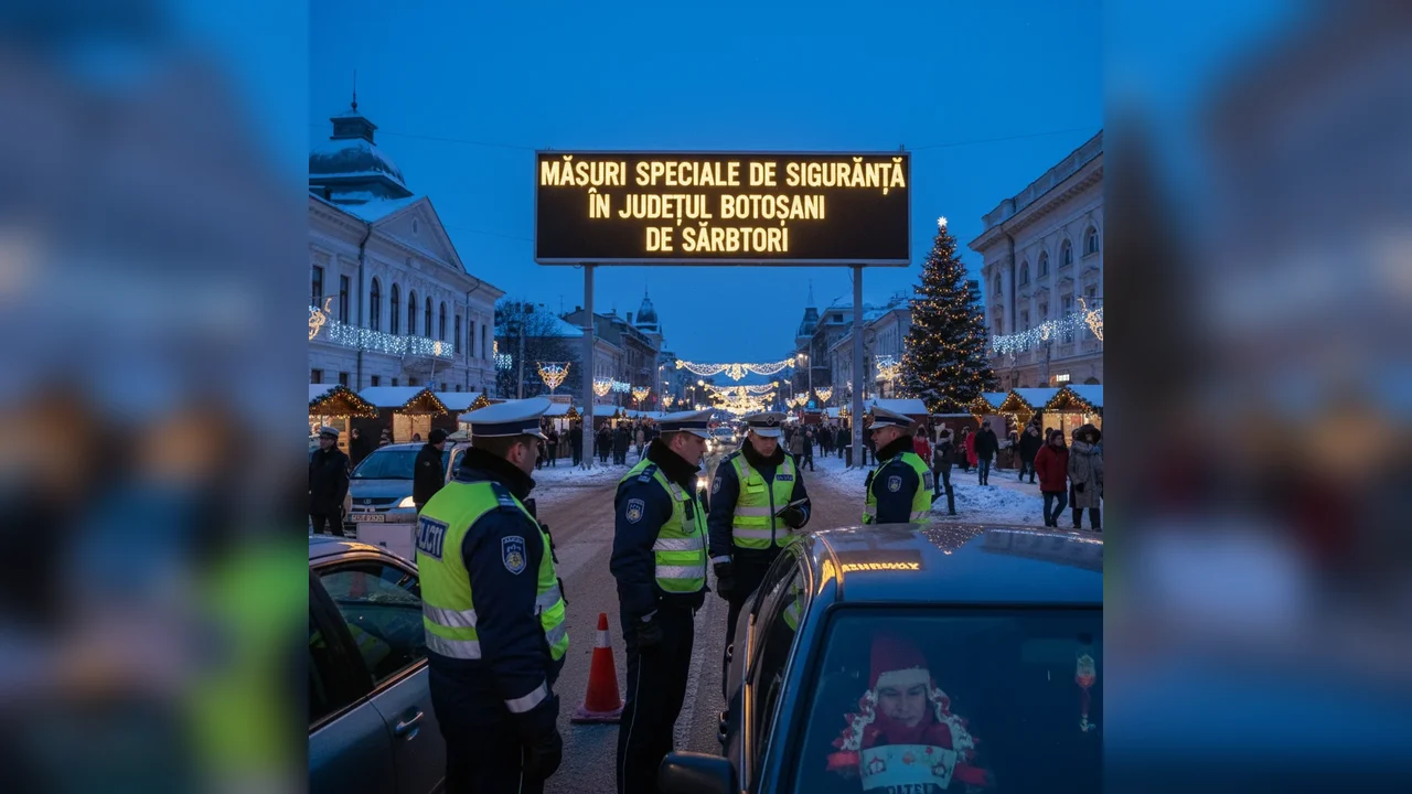 Forțe de ordine suplimentare la Botoșani de sărbători pentru siguranța populației