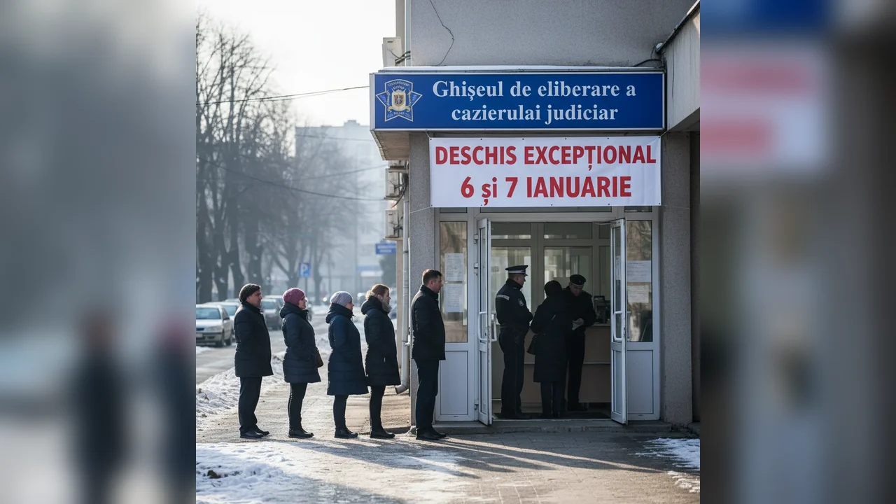Ghișeul pentru cazier judiciar din Botoșani va funcționa excepțional pe 6 și 7 ianuarie