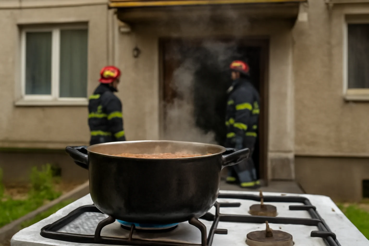 Incendiu pe Mihail Kogălniceanu din Botoșani: oală pe aragaz, fără evacuare