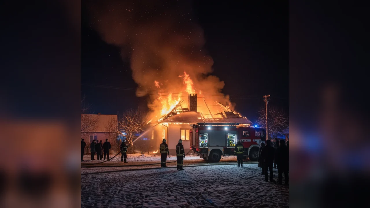 Incendiu la locuință provocat de coșul de evacuare a fumului