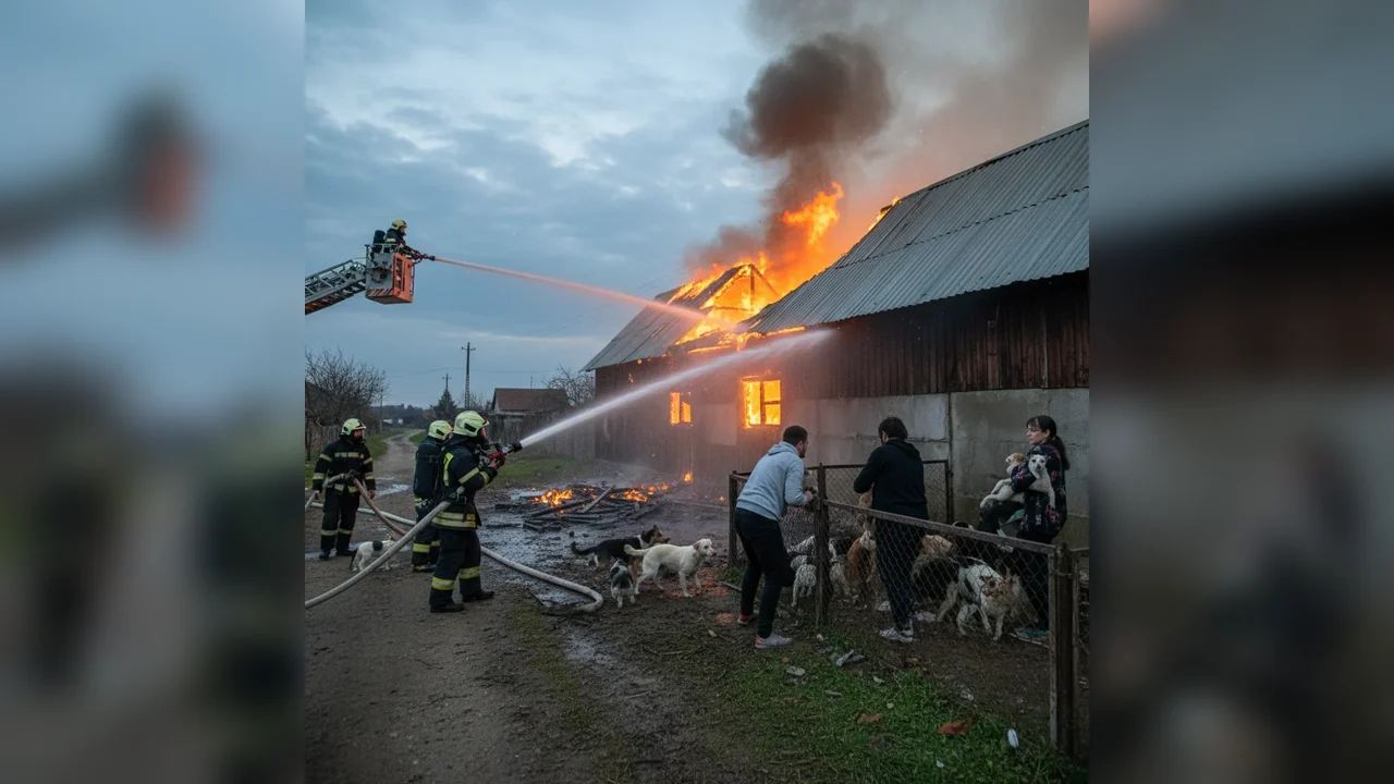 Incendiu la un adăpost de animale din Liveni, comuna Manoleasa, județul Botoșani