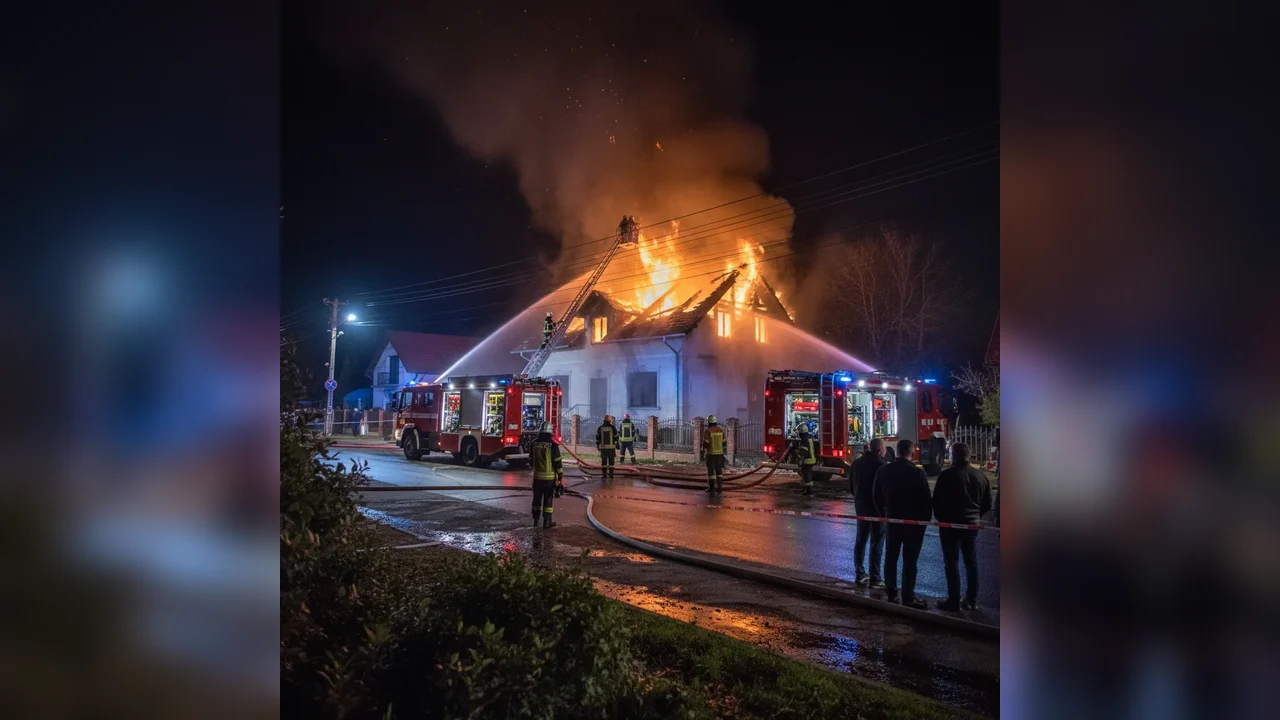 Intervenție de durată la Botoșani după un incendiu izbucnit la acoperișul unei case