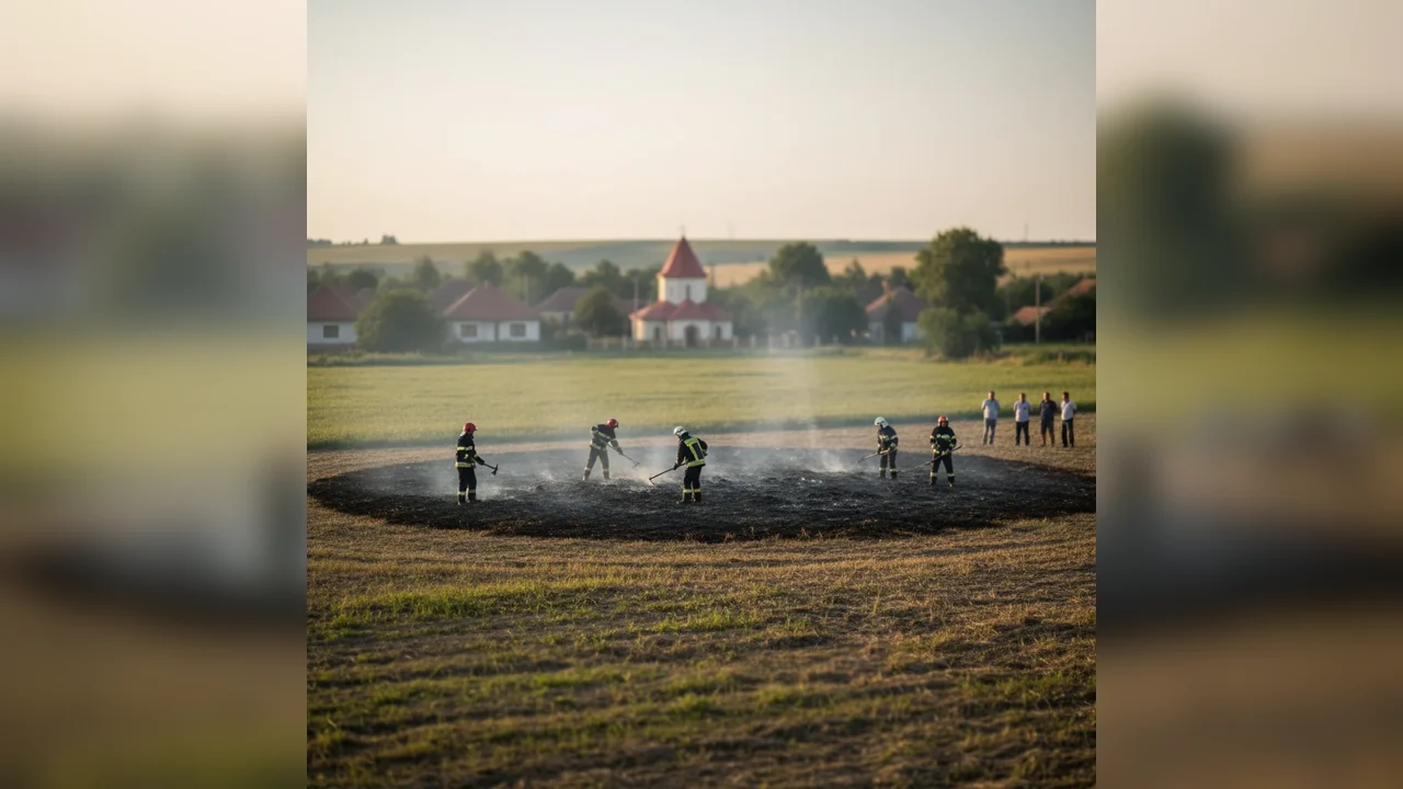 Intervenție promptă a pompierilor din Botoșani la un incendiu de vegetație în Cerchejeni