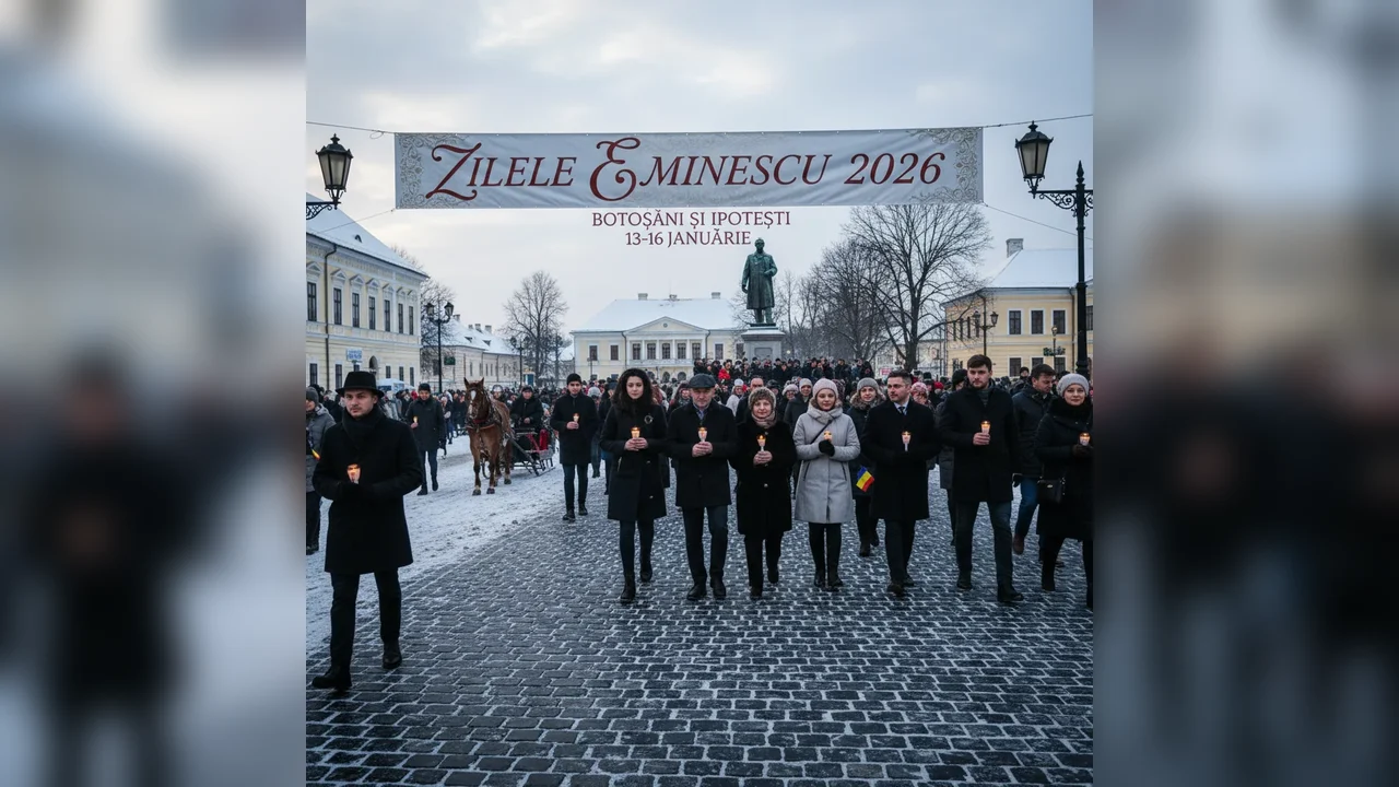 Manifestările „Zilele Eminescu 2026” anunțate la Botoșani și Ipotești pentru perioada 13–16 ianuarie