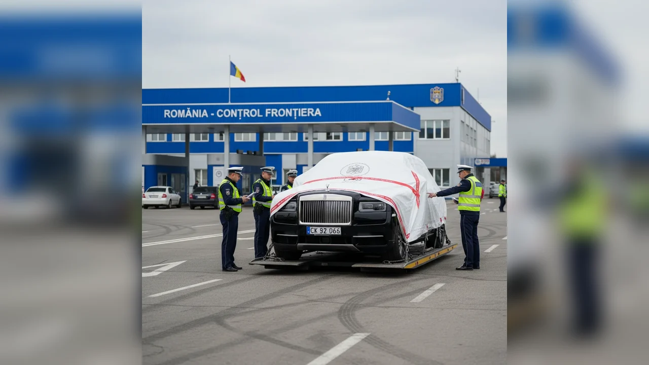 Mașină de lux oprită la Vama Stânca, scoasă din circulație în Letonia