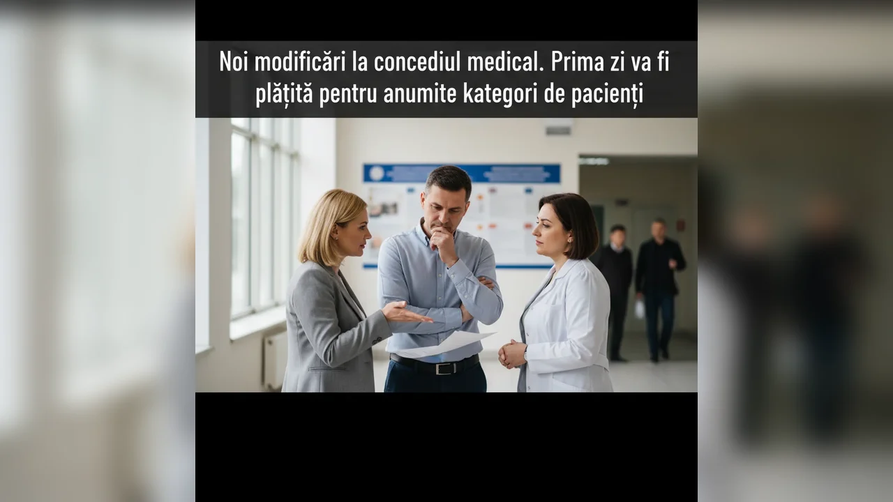 Modificări majore la concediul medical: prima zi plătită