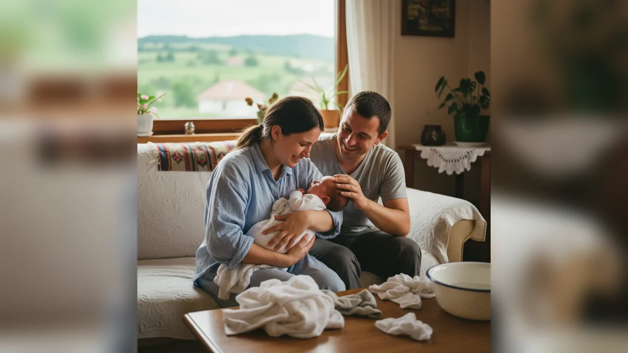 Naștere acasă în Botoșani: Mamă și bebeluș, sănătoși