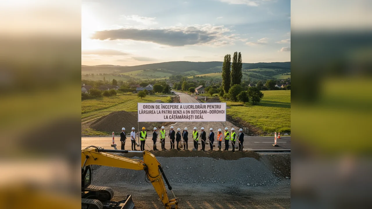 Ordin semnat la Botoșani pentru începerea lucrărilor de lărgire la patru benzi a DN Botoșani–Dorohoi