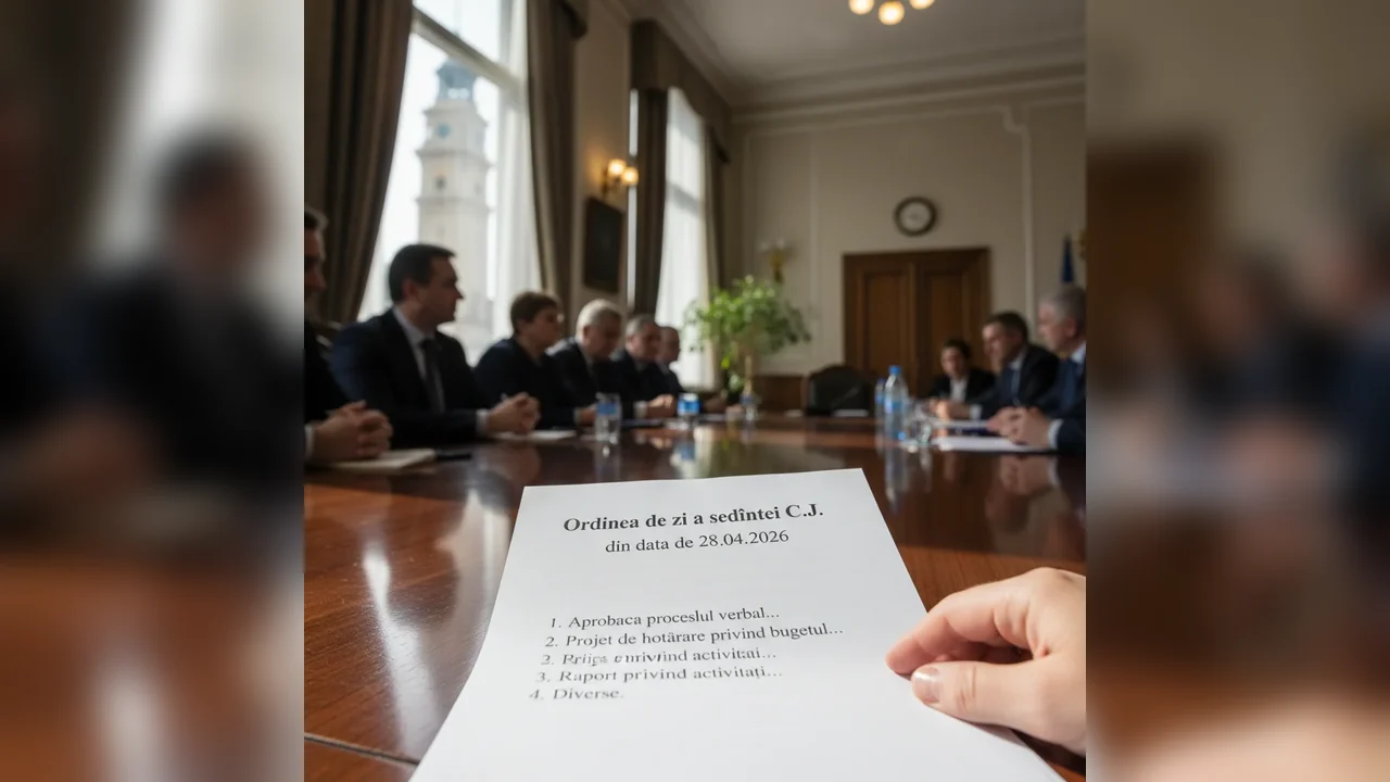Ordinea de zi a C.J. pentru ședința din 28 aprilie 2026