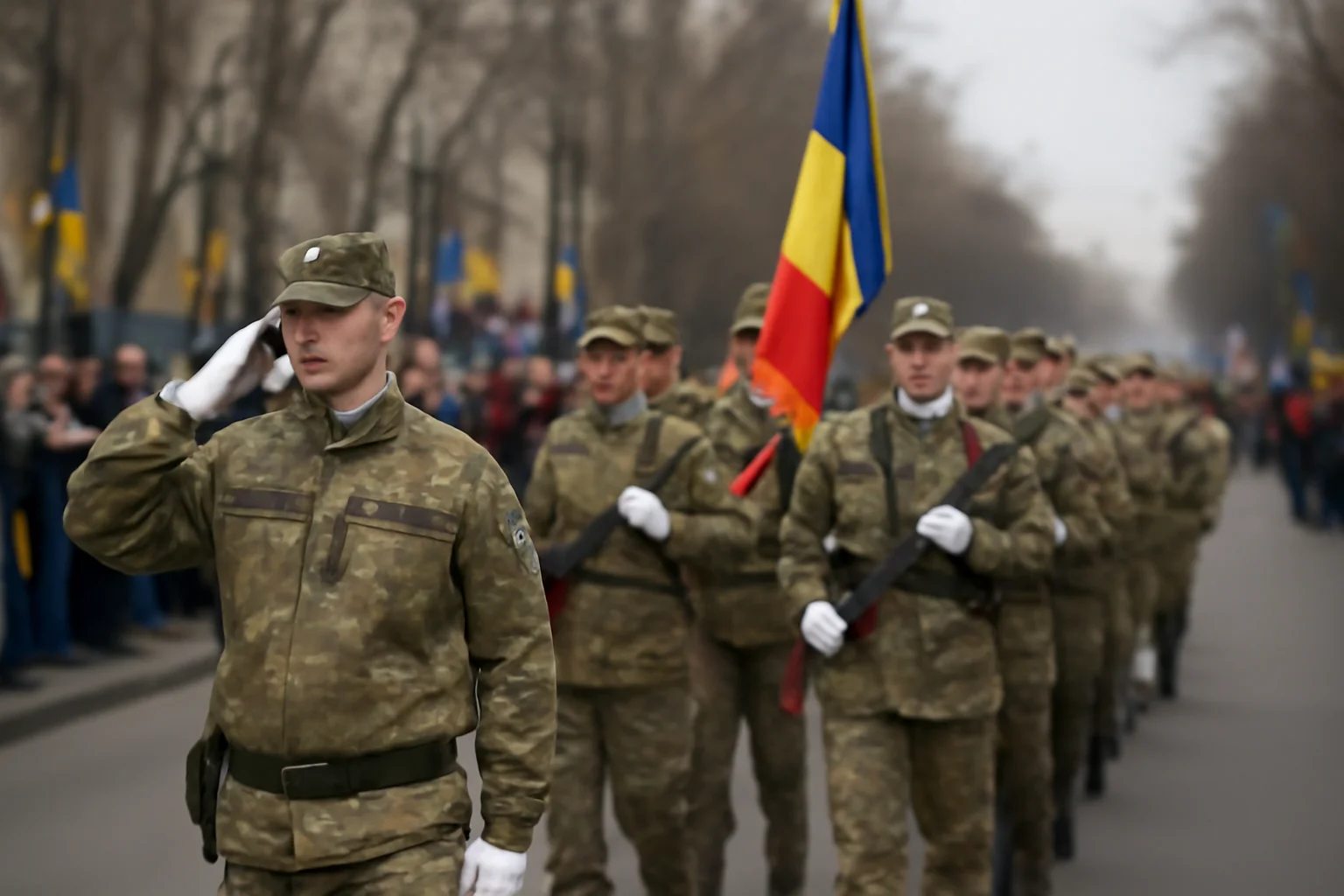 Parada militară de la Botoșani dedicată Zilei Unirii Principatelor Române (video)