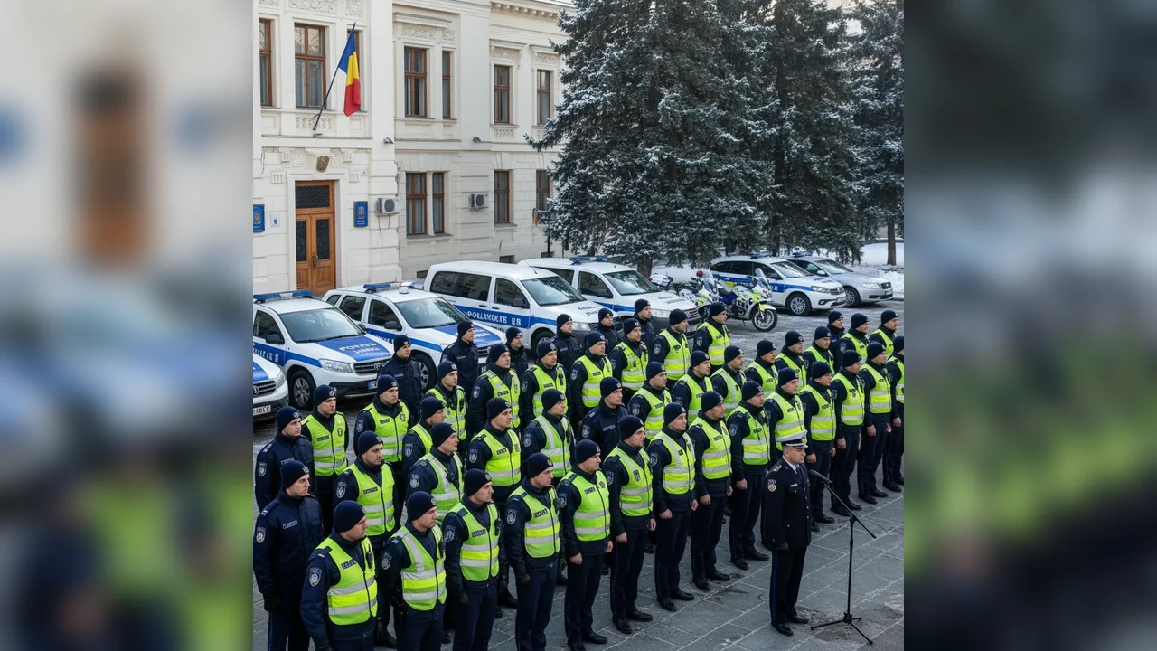 Peste 130 de polițiști mobilizați zilnic în Botoșani între 24 și 27 decembrie 2025