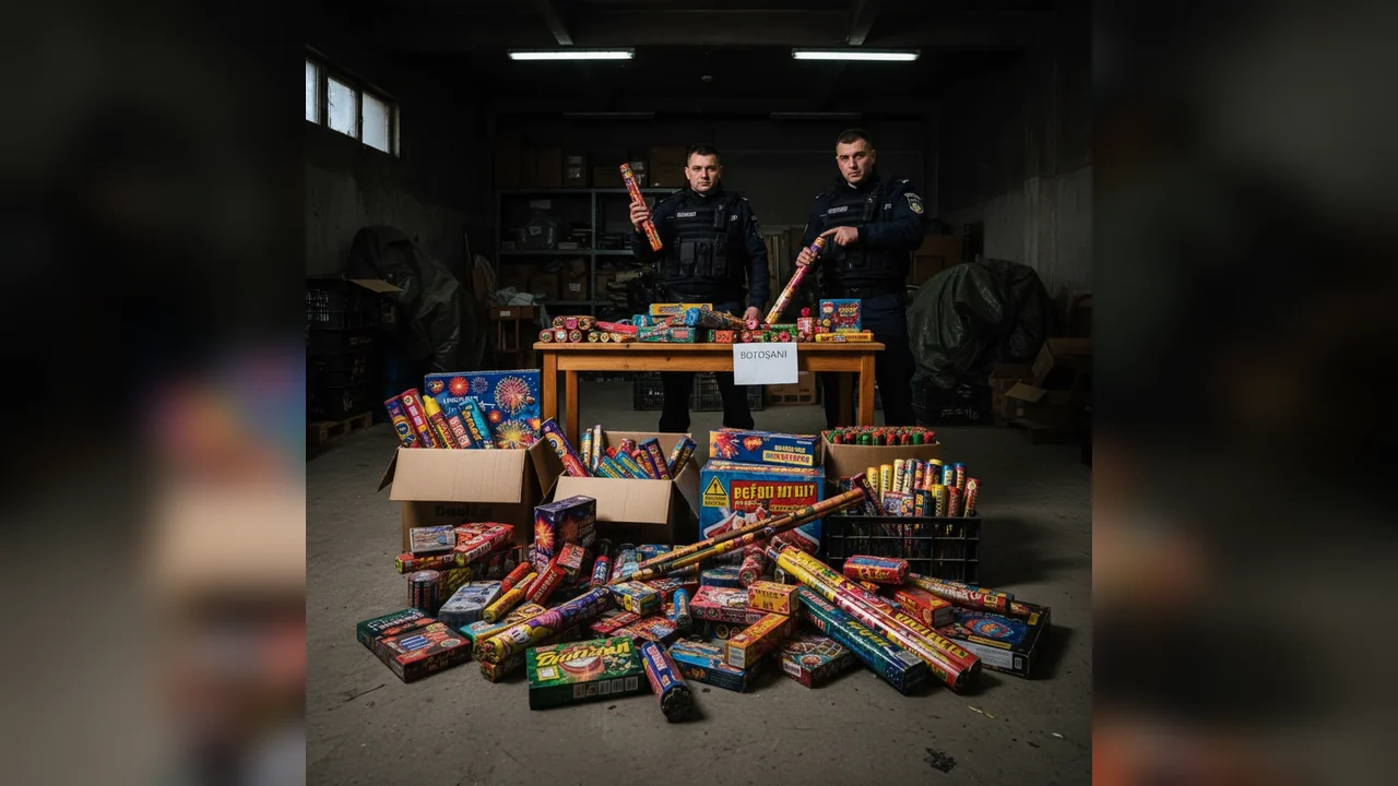 Peste 17.000 de articole pirotehnice ilegale confiscate în urma perchezițiilor