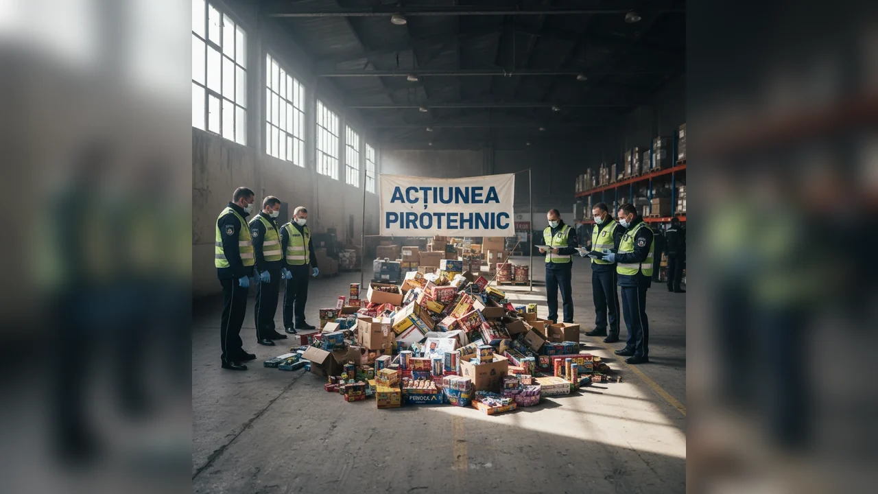 Peste 4 tone de articole pirotehnice, confiscate la Botoșani în urma unei acțiuni de amploare