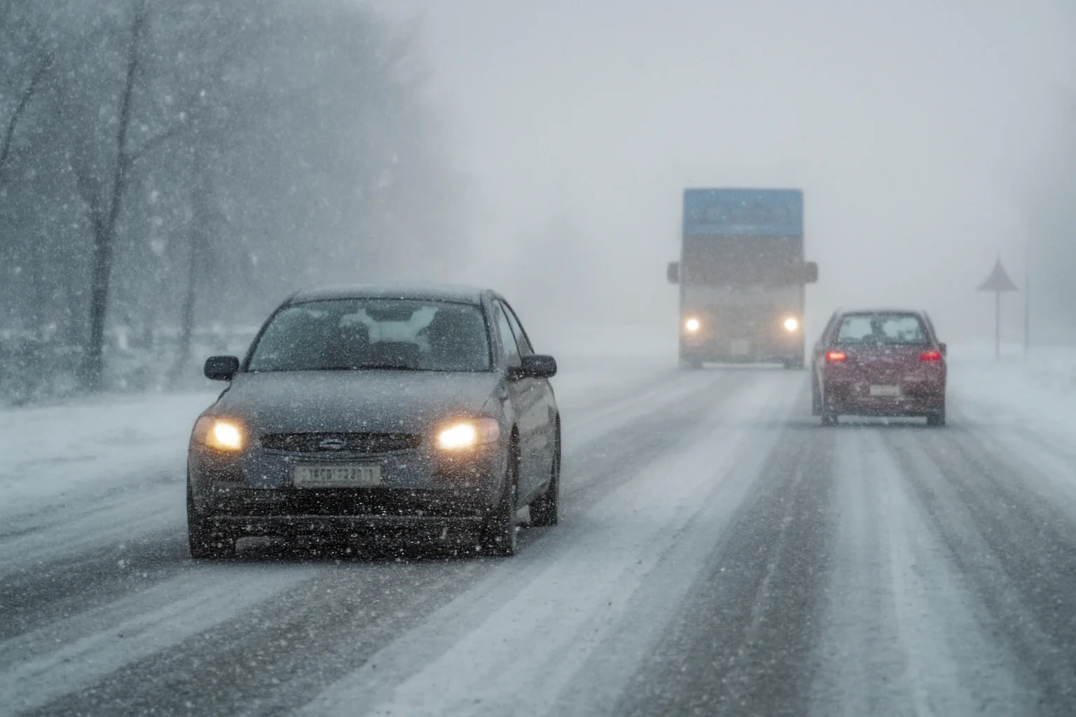 Polei și ceață pe șoselele din Botoșani: vizibilitate redusă, dar traficul rămâne deschis