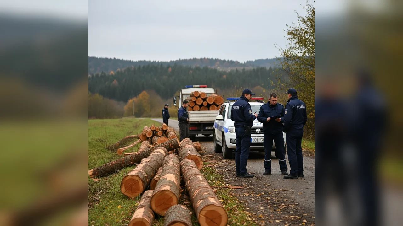 Polițiștii din comuna Mihai Eminescu au confiscat lemn fără acte