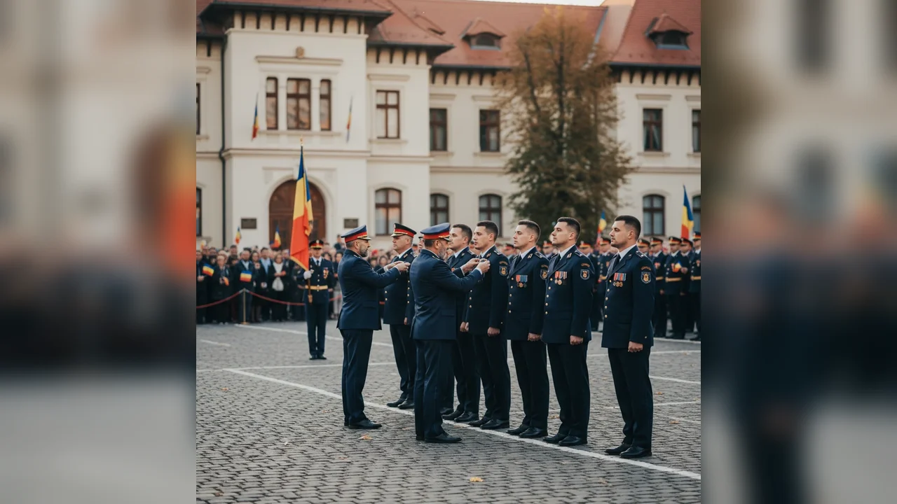 Pompieri din localitate avansați în grad cu ocazia Zilei Naționale
