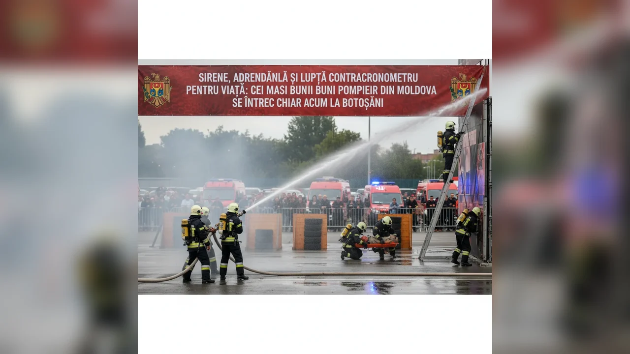 Pompierii din Moldova concurează în lupta pentru viață la Botoșani