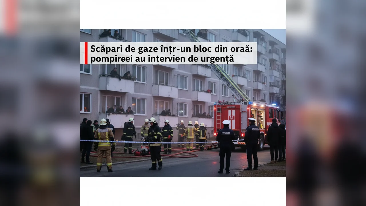 Pompierii intervin de urgență la scăpări de gaze în bloc