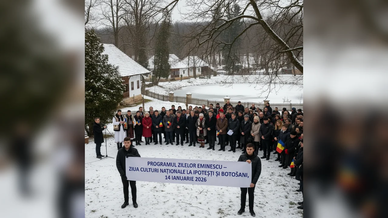 Program cultural special la Botoșani și Ipotești de Zilele Eminescu, pe 14 ianuarie 2026